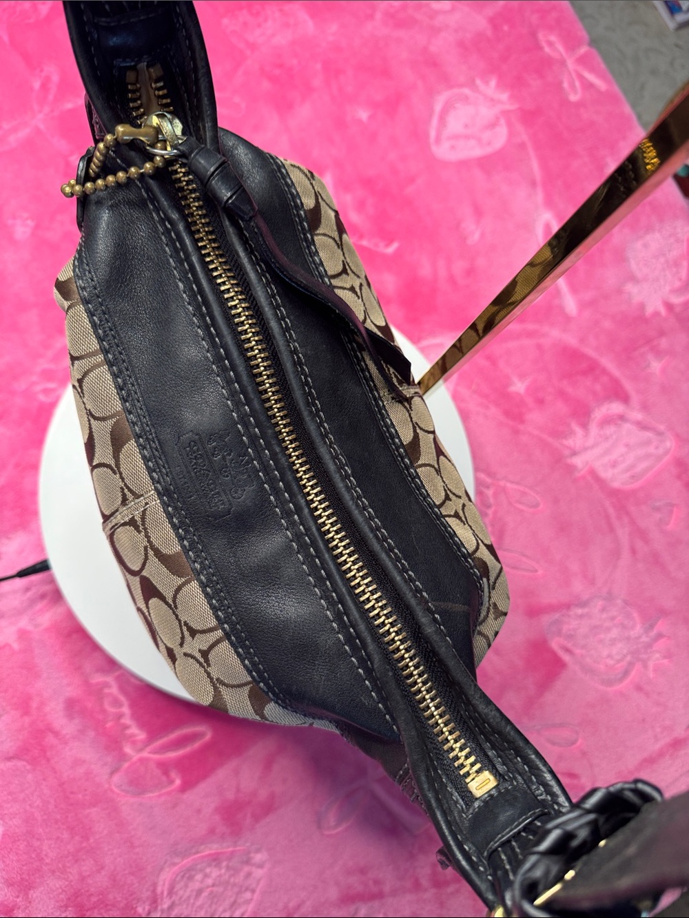 Coach Bleeker Canvas/Leather Duffel Bag - Thick Leather, Heavy Hardware - Picture 14 of 14